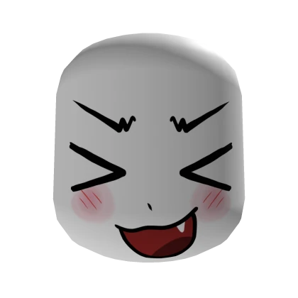 Cute excited Anime Girl Face - White