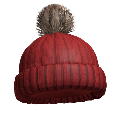 Red Pom Pom Beanie