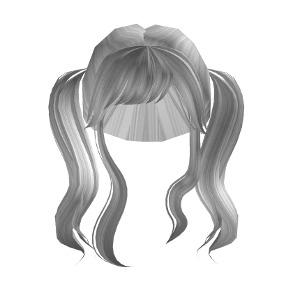 Fluffy Pigtails in white