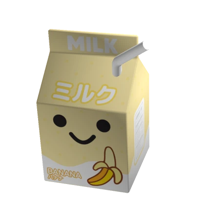 Cute Milk Carton - Banana (Hand)