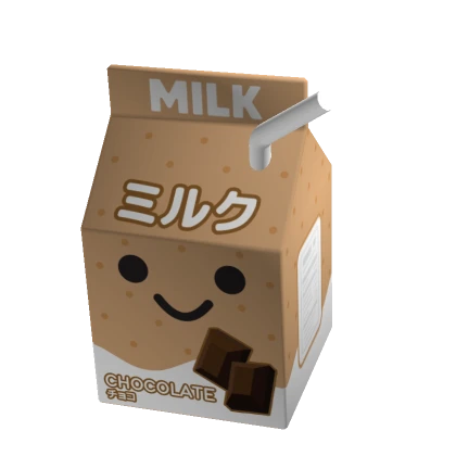 Cute Milk Carton - Chocolate (Hand)