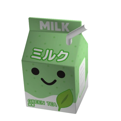 Cute Milk Carton - Green Tea (Hand)