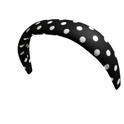 Polka Dot Headband - White/Black