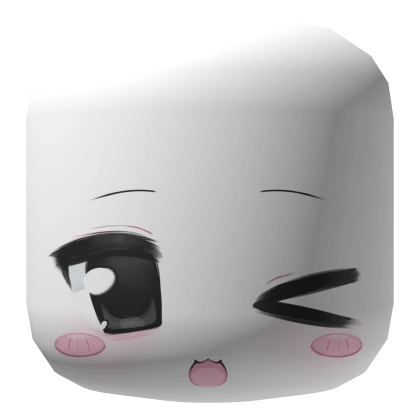 ♡ : kawaii moe chibi wink face mask