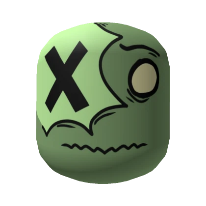 Nervous Zombie Face [ Moss Green ]