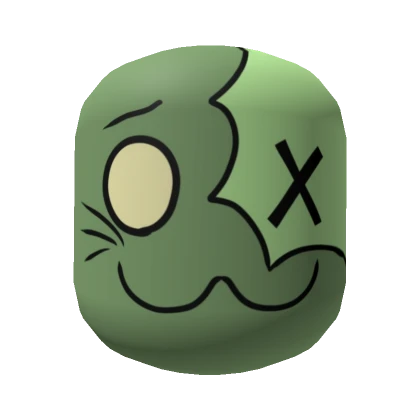 Blind Zombie Cat Face [ Moss Green ] 