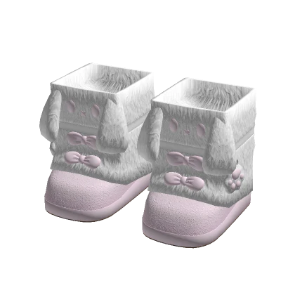 Kawaii Cozy Pink Bunny Paw Winter Boots