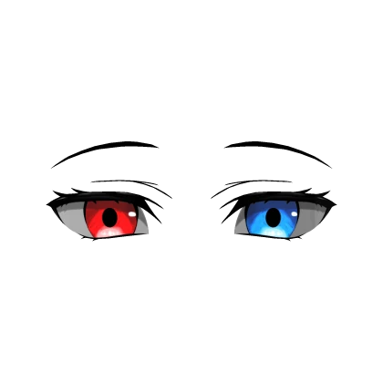 Glowing Heterochromia Red Blue Eyes