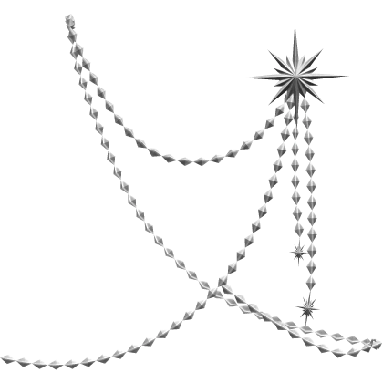 1.0 Silver celestial brooch chain