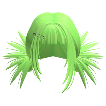 Spikey Double Back Buns (Neon Green)