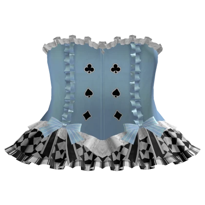 gothic wonderland corset dress 3.0 blue