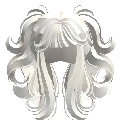 Celestial Flowy Swirly Pigtails in White