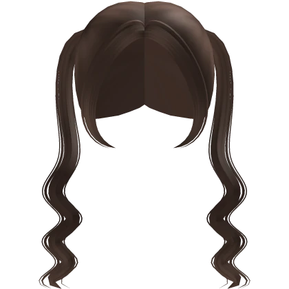 ♡ Cutesy High Wavy Pigtails In Brown