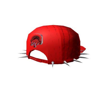 Red Backwards Spike Flatbrim Baseball Hat