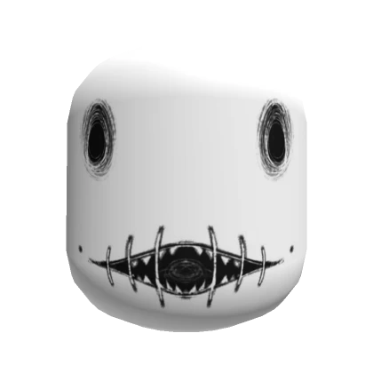 Scary Stitched Face [Institutional White]