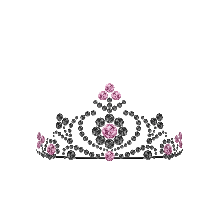 Pink and Black Diamond Princess Tiara