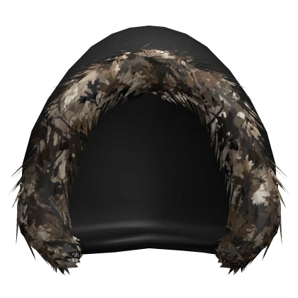 Woodland Camo Fur Lined Winter Hood