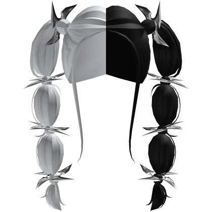 ❤️ Baddie Anime Braids Hair (White & Black)