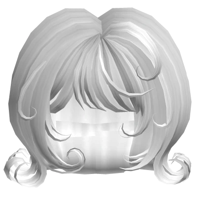 Kawaii black wispy bob [ white ] 