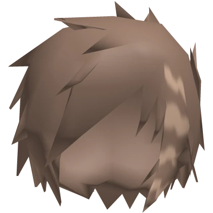 Short Low Poly Scene Hair (milk tea/cream stripes)