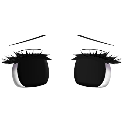 3D droopy tired cute moe anime eyes black w/lashes