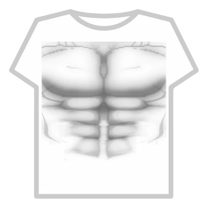 Shiny muscular abs