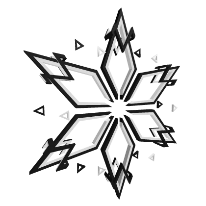 Black White Snowflake Halo Aura
