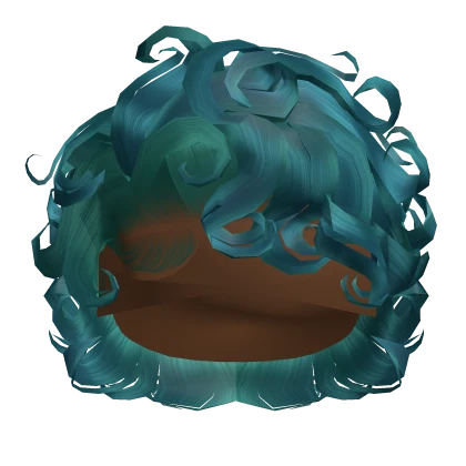 ☆ | Teal Curly Bixie Cut