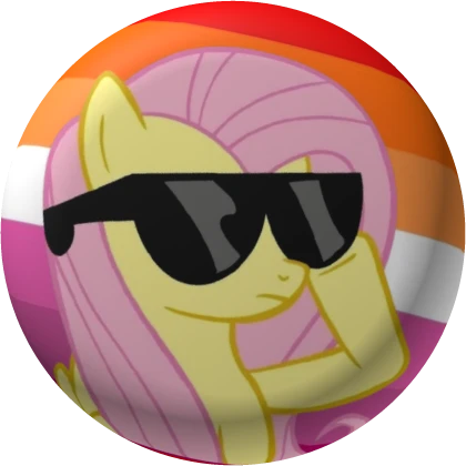 Wlw Lesbian fluttershy Mlp pin