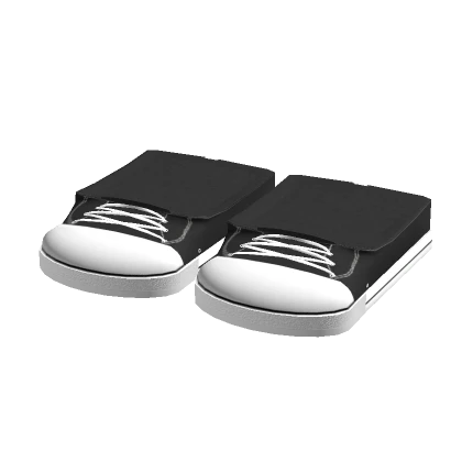 Black plain shoe Low Cut [1.0 Blocky]