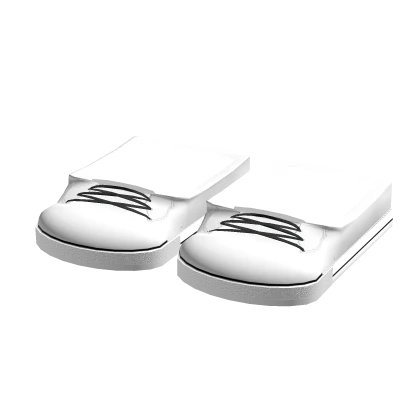 White plain shoe Low Cut [1.0 Blocky]