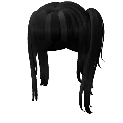 Black high anime pigtails 