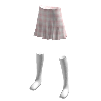 Pink Plaid Skirt