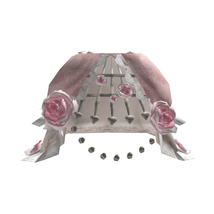 Rosy Rococo Silver Cage Skirt Bustle in Pink