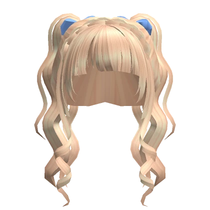  Blonde Wavy Pigtails w/Bangs