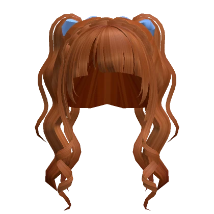 Ginger Wavy Pigtails w/Bangs