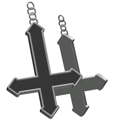 upside down silver cross earrings