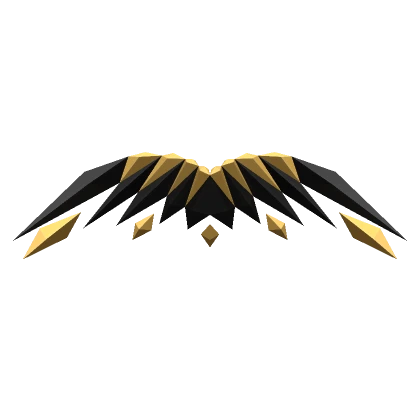 Black and Gold Crystalline Wings