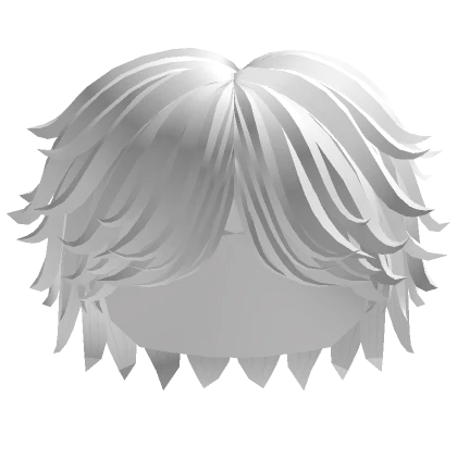 Fluffy Swept Cool Boy Hair (White)