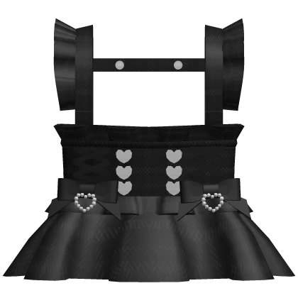 ꒰♡꒱ kawaii black plaid jirai kei suspender skirt