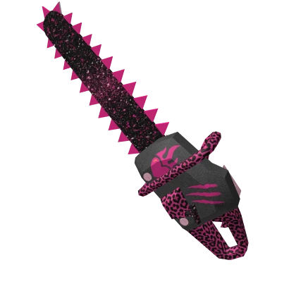 Pink and Black Leopard Chainsaw 💗🖤