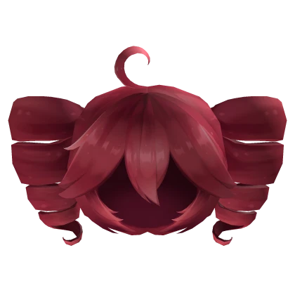 Teto drills pigtails cute red for low face