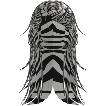 y2k Grunge Spiky Layers Zebra White Hair