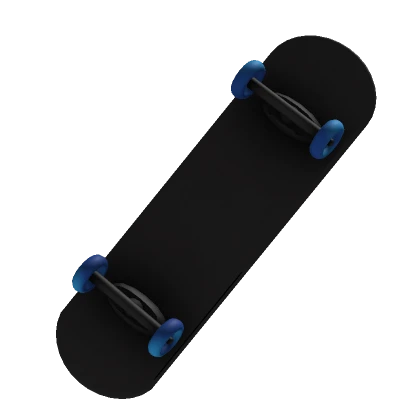 Black Skateboard w/Blue Wheels