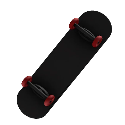 Black Skateboard w/Red Wheels