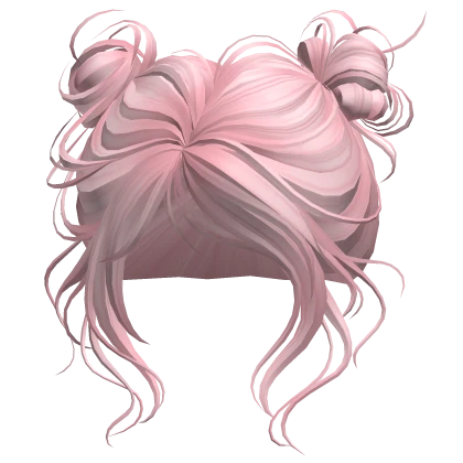 Pink Cute Wavy Buns