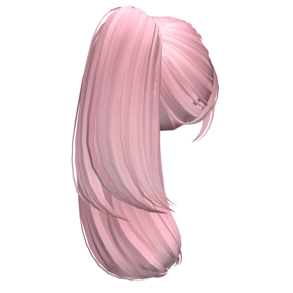 Long Glam Sleek Curled Ponytail (Pink)