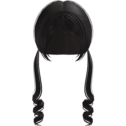 ♡ : sweet kawaii curly pigtails dark brown