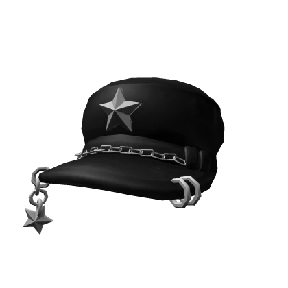 Grunge Y2K Chained Star Beret