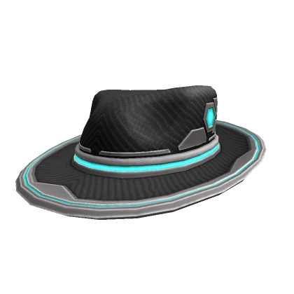 Cyan Futuristic Fedora